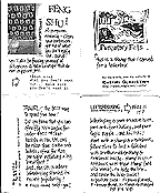 back of single-sheet zine